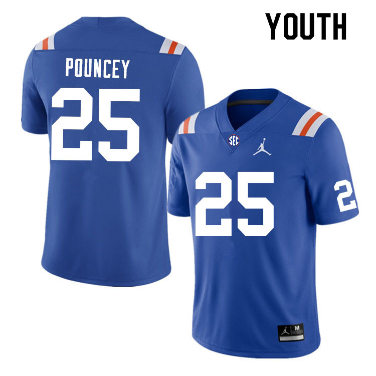 Youth #25 Ethan Pouncey Florida Gators College Football Jerseys Sale-Throwback